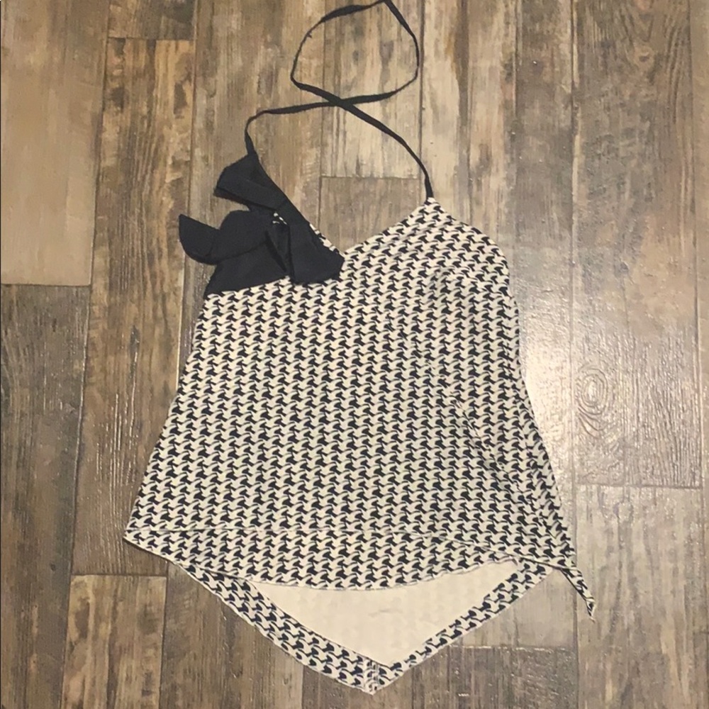 Houndstooth Haltertop